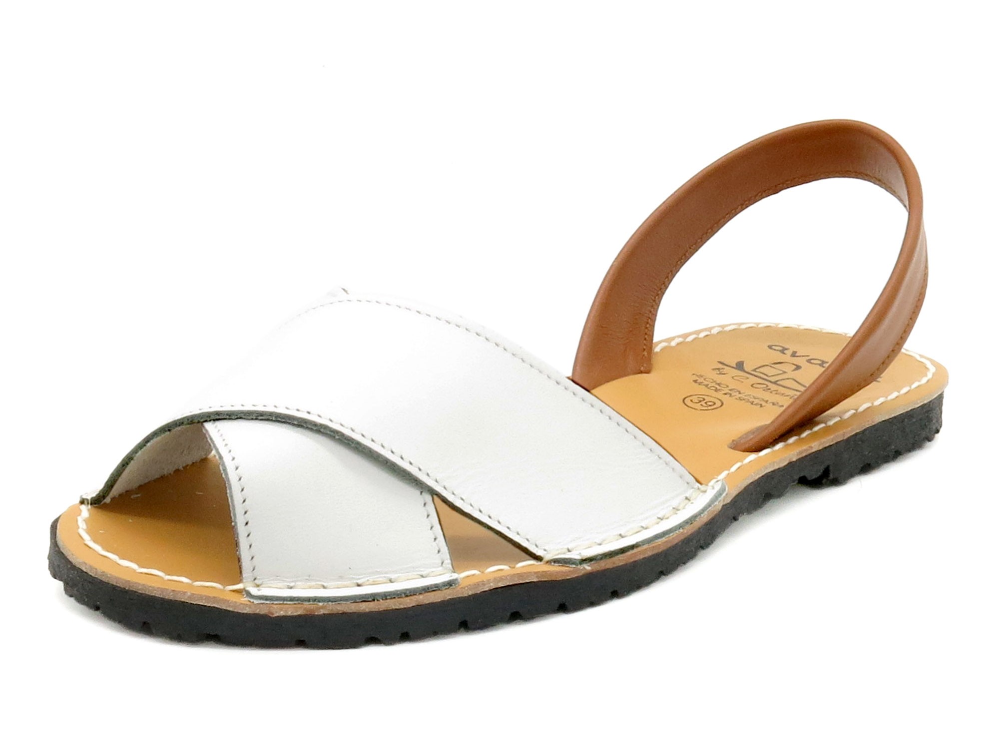 Damen Sandalen Leder Avarca Menorquina Echtleder Damen Avarcas Kreuz-Sandalen weiß 394 C. Ortuno Damen Sandalen Leder Avarca Menorquina Echtleder Damen Avarcas Kreuz-Sandalen weiß 394 C. Ortuno