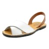 Damen Sandalen Leder Avarca Menorquina Echtleder Damen Avarcas Kreuz-Sandalen weiß 394 C. Ortuno