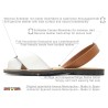 Women's Flat Sandals Leather Avarca Menorquina Women's Avarcas Cross Sandals white 394 C.Ortuno
