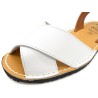 Damen Sandalen Leder Avarca Menorquina Echtleder Damen Avarcas Kreuz-Sandalen weiß 394 C. Ortuno