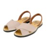 Avarcas Damen Sandalen Leder Menorca Schuhe Kreuz-Sandalen X-Sandal Avarca Menorquina rosa pink 394 C.Ortuno BluSandal
