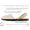 Avarcas Damen Sandalen Leder Avarca Menorquina Menorca Sandalen Sommerschuhe glitzer beige 525 C.Ortuno Spanien Made In Spain