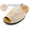 Avarcas Damen Sandalen Leder Avarca Menorquina Menorca Sandalen Sommerschuhe glitzer beige 525 C.Ortuno Spanien Made In Spain
