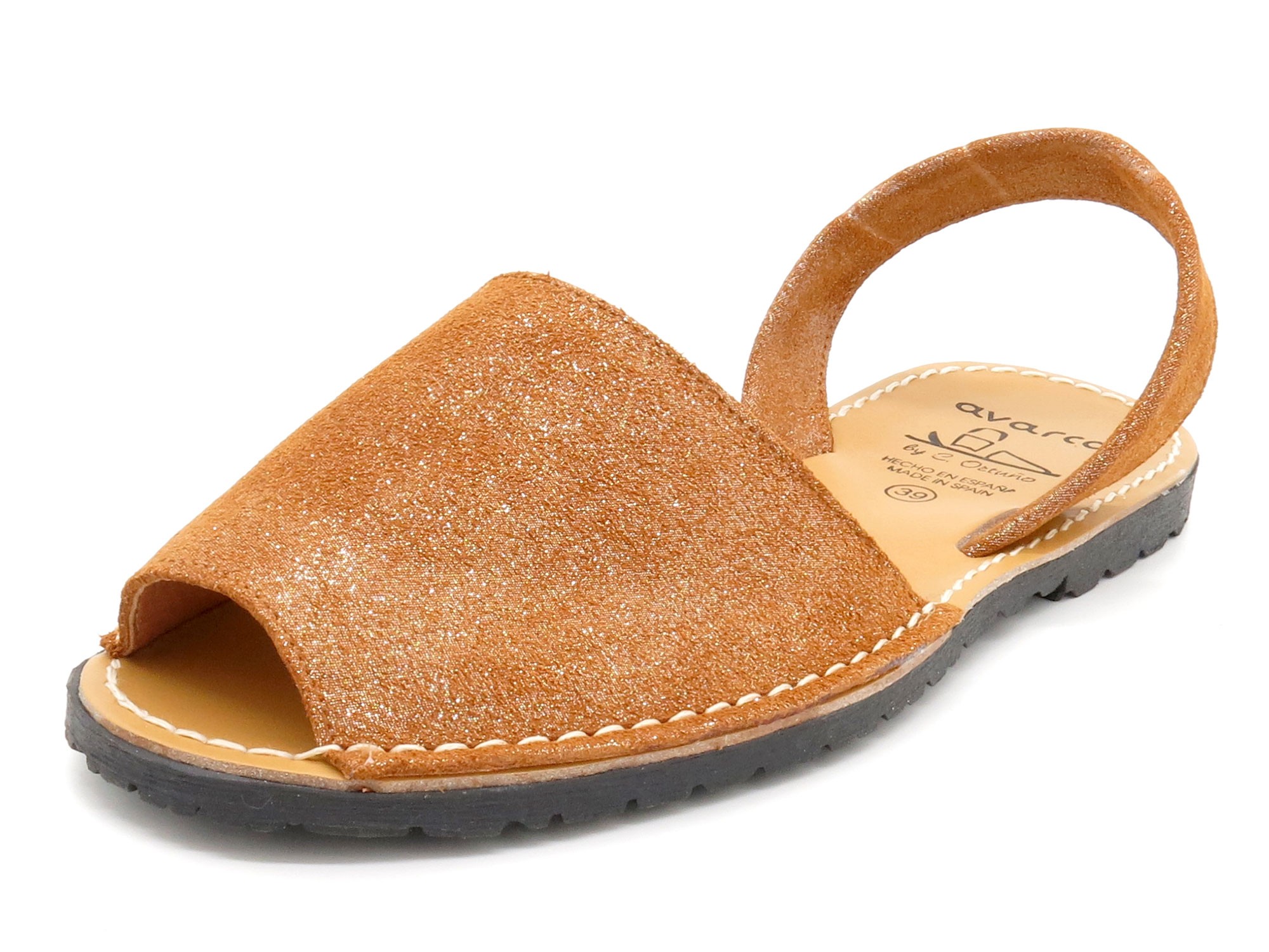 Avarcas Damen Sandalen Leder Avarca Menorquina Menorca Sandalen glitzer braun 525 C.Ortuno spanische Sommerschuhe Made In Spain Avarcas Damen Sandalen Leder Avarca Menorquina Menorca Sandalen glitzer braun 525 C.Ortuno spanische Sommerschuhe Made In Spain