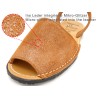 Avarcas Damen Sandalen Leder Avarca Menorquina Menorca Sandalen glitzer braun 525 C.Ortuno spanische Sommerschuhe Made In Spain