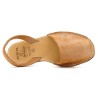 Women's Flat Sandals Leather Avarca Menorquina Avarcas Menorca Sandals glitter brown 525 C.Ortuno Spain spanish made shoes