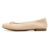 Women's Ballet Pumps Leather flat Ballerina Shoes Ballet Flats beige Casual 7000
