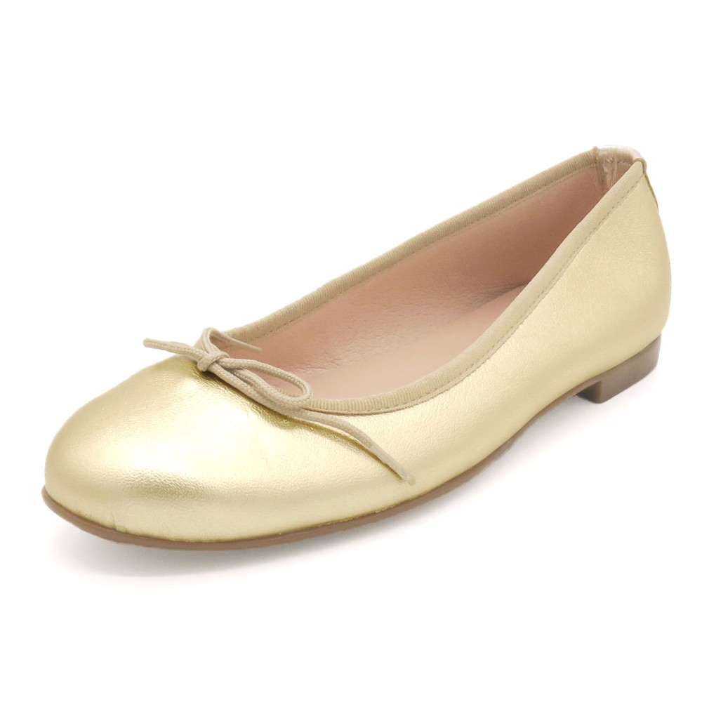 Women's Ballet Pumps gold metallic Leather Ballerina Shoes Ballet Flats beige - Made In Spain 7000 Casual outlet