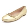 Damen Ballerinas elegante Leder Ballerina Schuhe mit Schleife metallic gold 7000 Casual outlet