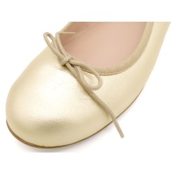 Women's Ballet Pumps gold metallic Leather Ballerina Shoes Ballet Flats beige - Made In Spain 7000 Casual outlet
