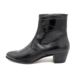 Herren Business Stiefeletten schwarz Stiefel Ledersohle Business Schuhe in Western Style 508 Latino