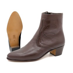 Men's Dress Ankle Boot brown Formal Business Boots with Leather Soles in Western Style 508 Latino Spain
