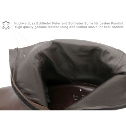 Herren Stiefel mit Ledersohle braune Leder Business Stiefeletten elegante Anzugschuhe 508 Latino Spanien