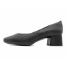 Women's Court Shoes black Leather Formal Business Pumps with Low Heels - Made In Spain Desiree LUKA-2