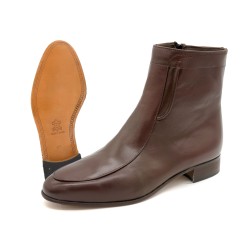 Herren Stiefeletten braun Echtleder Stiefel Business Schuhe mit Ledersohle Made In Spain 5205 Latino Marttely Spanien