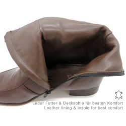 Men's Formal Boots brown Leather Business Dress Boots Leather Soles Zipper 5205 Latino Marttely Spain