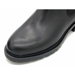 Damen Chelsea Boots schwarz Leder Stiefeletten Schlupf Stiefel Schlupfschuhe Casual 37383 Portugal