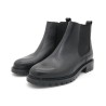 Damen Chelsea Boots schwarz Leder Stiefeletten Schlupf Stiefel Schlupfschuhe Casual 37383 Portugal