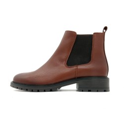 Damen Stiefeletten Chelsea Boots Schuhe braun Leder Herbststiefel Made in Portugal Casual 37383 outlet preis