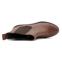 Women's Chelsea Boots cognac brown Leather Slip-On Ankle Boots Made in Portugal 37383 Casual outlet