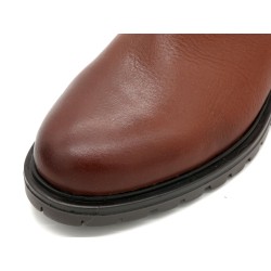 Minimalistische braune Damen Boots für Büro, Alltag und Freizeit