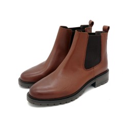 Damen Stiefeletten Chelsea Boots Schuhe braun Leder Herbststiefel Made in Portugal Casual 37383 outlet preis