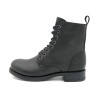 CASUAL Women's Combat Boots black Leather Lace-Up Zipper Boots Made in Portugal 223
