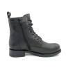 CASUAL Women's Combat Boots black Leather Lace-Up Zipper Boots Made in Portugal 223
