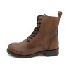 Women's Lace-Up Zipper Boots Military Style Combat Boots Leather brown Casual 223 Portugal outlet price