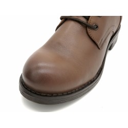 Women's Lace-Up Zipper Boots Military Style Combat Boots Leather brown Casual 223 Portugal outlet price