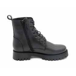 Damen Stiefel Schnürboots schwarz Leder Springerstiefel Schnürstiefel Kampfstiefel CASUAL 413 Portugal Spanien outlet