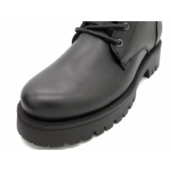 Damen Stiefel Schnürboots schwarz Leder Springerstiefel Schnürstiefel Kampfstiefel CASUAL 413 Portugal Spanien outlet