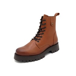 Women's Lace-Up Zipper Boots Leather Army Combat Boots Made in Portugal 413 CASUAL outlet price