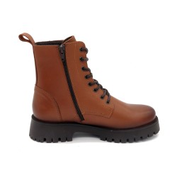 Women's Lace-Up Zipper Boots Leather Army Combat Boots Made in Portugal 413 CASUAL outlet price
