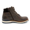 Herren Stiefel Leder schwarz Schnürboots Schnürstiefel mit Reißverschluss 10418 CASUAL Spanien