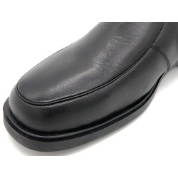 Herren Stiefeletten Winter Schuhe schwarz Leder Stiefel mit Reißverschluss warm gefüttert