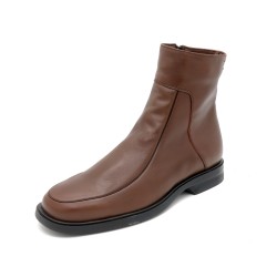 Men's Ankle Boots brown Leather Winter Boots warm Faux Fur Lining Goodyear welted 6825 Latino