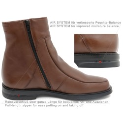 Men's Ankle Boots brown Leather Winter Boots warm Faux Fur Lining Goodyear welted 6825 Latino