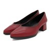 Damen Pumps spitz Blockabsatz Leder Business Schuhe Abendschuhe rot bordeaux Luka-2 Desiree Spanien Damen Pumps spitz Blockabsatz Leder Business Schuhe Abendschuhe rot bordeaux Luka-2 Desiree Spanien