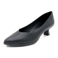 Damen Pumps spitze Business Schuhe schwarz Leder Abendschuhe mit Kitten Absatz Desiree Luzy-1 Spanien