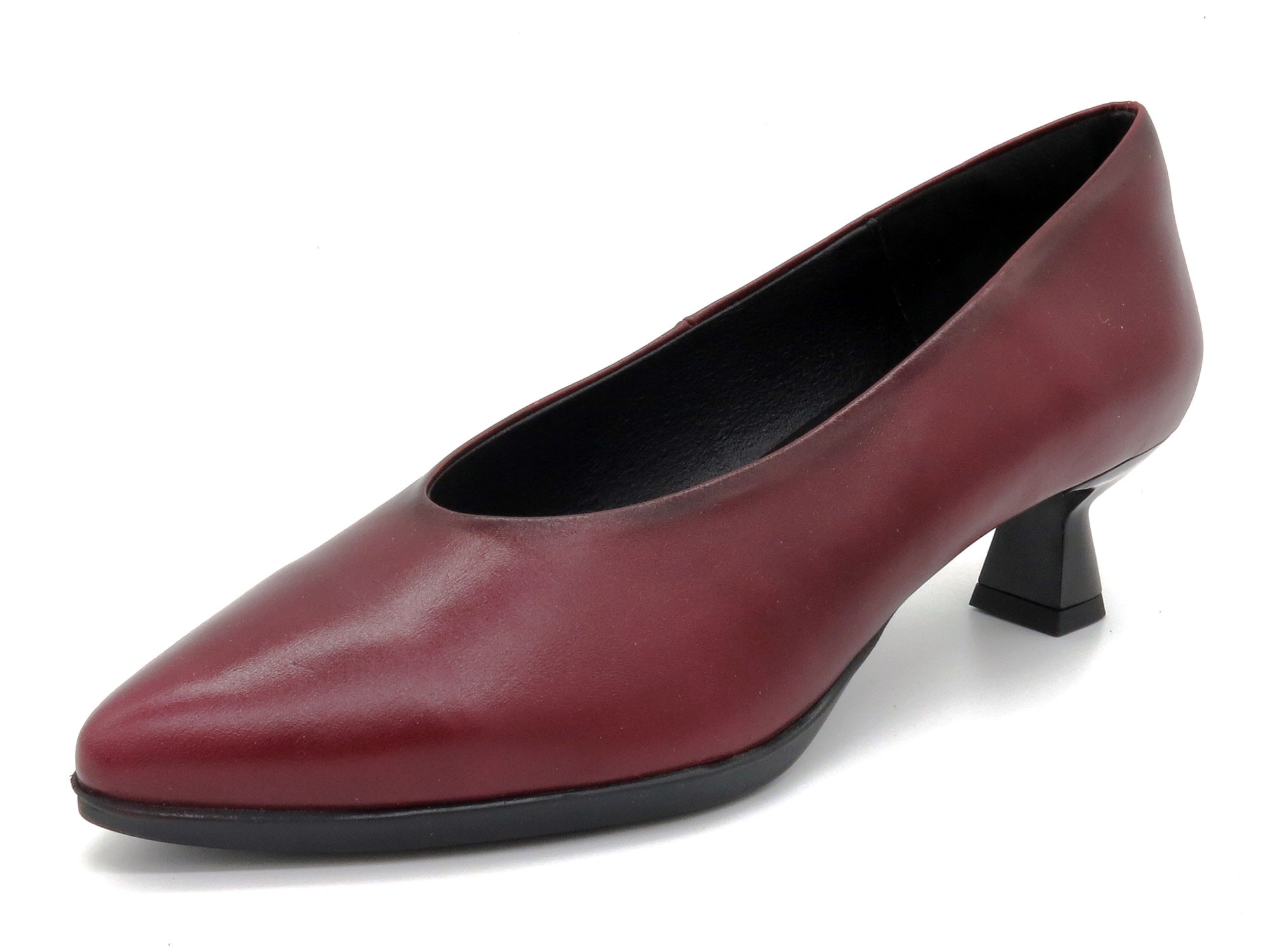 Damen Pumps bordeaux spitze Abendschuhe Business Pumps mit Kitten Absatz  Luzy-1 Desiree Spanien