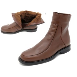 Herren Winter Stiefel Leder Stiefeletten Kunstfell gefüttert warm Futter Reißverschluss Latino 6825 Goodyear Winterschuhe