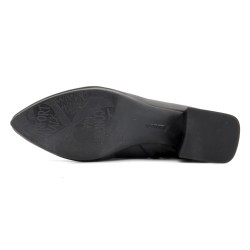 Damen Stiefeletten spitz schwarz Leder Business Schuhe Stiefel mit Reißverschluss Desiree LUKA-3 Spanien