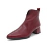 Damen Stiefeletten Leder bordeaux rot elegante spitze Business Stiefel mit Blockabsatz LUKA Desiree Spanien