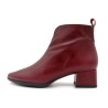 Damen Stiefeletten Leder bordeaux rot elegante spitze Business Stiefel mit Blockabsatz Reißverschluss LUKA Desiree Spanien