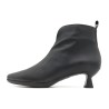 Women's Ankle Boots Kitten Heels black Leather pointed toe Formal Dress Boots with Zipper LUZY Desiree Spain