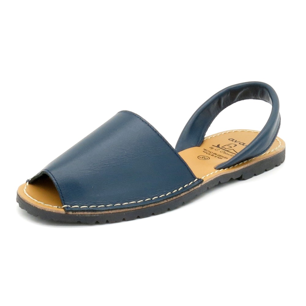 Herren Avarcas Sandalen Leder Sommerschuhe Avarca Menorquina navy dunkel blau 201 C. Ortuno Spanien