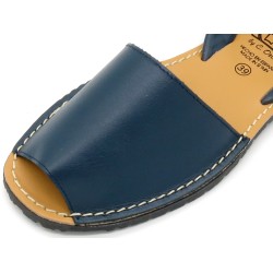 Herren Sandalen Leder Avarca Menorquina Sommerschuhe navy dunkel blau 201 C. Ortuno Spanien