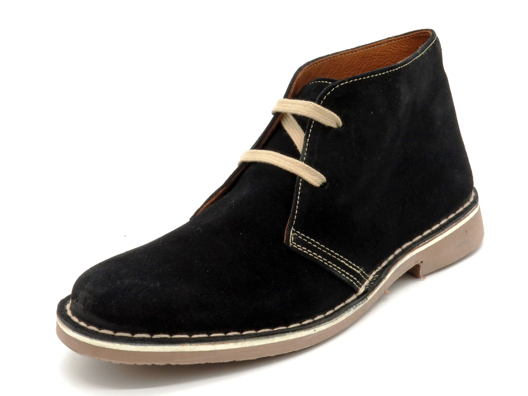 Women's Desert Boots black Suede Leather Lace-Up Chukka Boots Made in Spain 360 Avarca C.Ortuno outlet