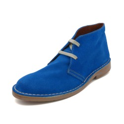 Women's Chukka Boots Suede Lace-Up Desert Boots Leather sky blue Made in Spain 360 Avarca by C.Ortuno